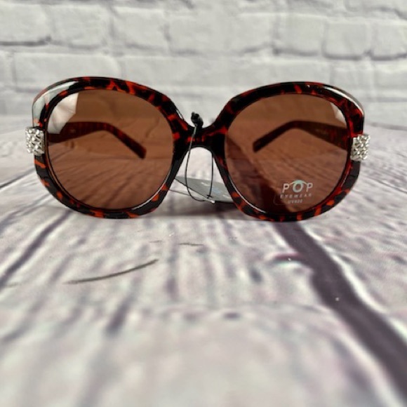 BN Eye Pop Eyewear Sunglasses Leopard, Black & Aqua W/Embellishments Various - Picture 5 of 11